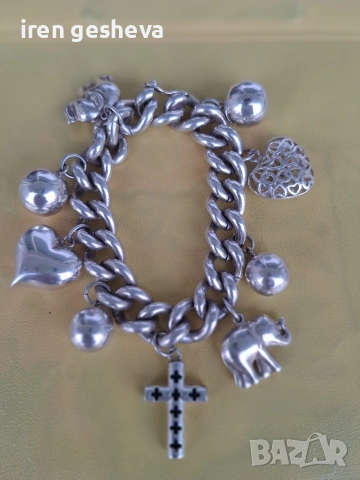 сребърна гривна, снимка 2 - Гривни - 54947214