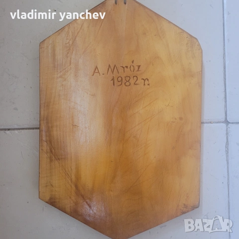 дървена икона Исус Фристос, снимка 3 - Подаръци за кръщене - 53682299