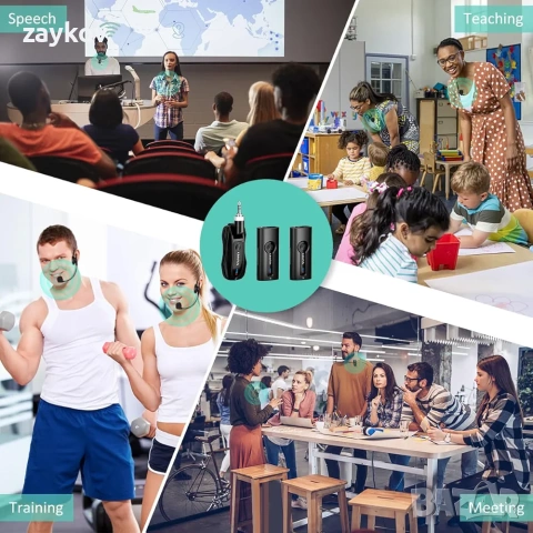 KIMAFUN Двойна безжична микрофонна система, 2.4G безжични микрофонни слушалки, снимка 5 - Слушалки и портативни колонки - 54402207