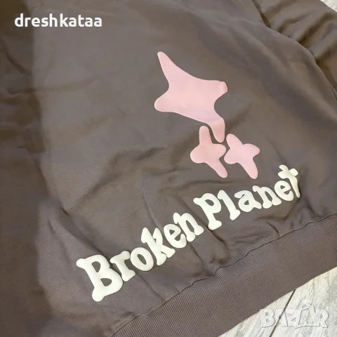 Broken Planet Hoodie Brown, снимка 6 - Суичъри - 55417227