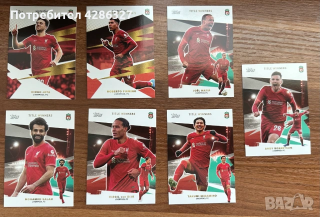 Пълен базов сет карти Topps Liverpool Team Set 2021/22, снимка 4 - Колекции - 54689602