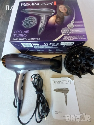 Сешоар Remington Pro-Air Turbo 2400W (D5220) – С ГАРАНЦИЯ 2.5 г. , снимка 3 - Сешоари - 54899140