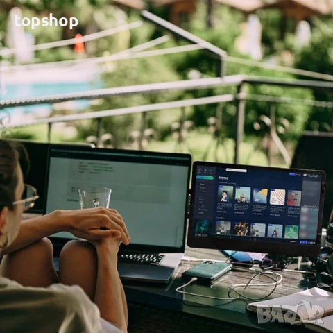 Чисто нов Преносим Монитор Naievear 11.6'' (FHD 1080p, HDMI / Type-C, Втори екран за Лаптоп, Телефон, снимка 7 - Монитори - 54694558