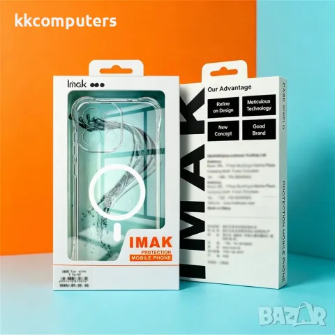 IMAK за TCL K70 NxtPaper 5G Магнитен Airbag Удароустойчив TPU Калъф със Скрийн Протектор – Прозрачен, снимка 7 - Калъфи, кейсове - 55611295