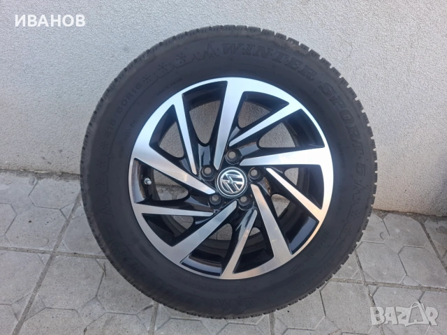Продавам оригинални джанти за VW с гуми 5х112 16, снимка 2 - Гуми и джанти - 54113245