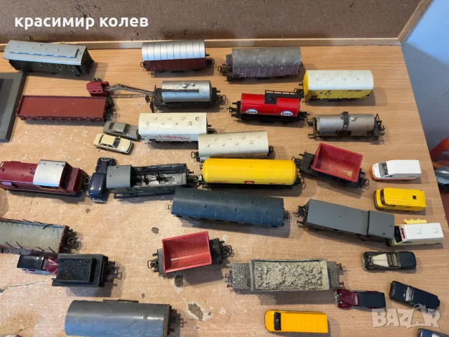 локомотив ,вагони,колички и сгради, снимка 8 - Колекции - 55606068