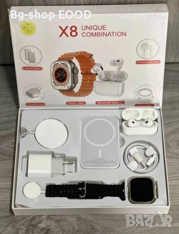 Смарт часовник X8 УUnique Combination, Bluetooth разговори, NFC, 2.02 IPS екран, IP67, снимка 5 - Смарт часовници - 54387360