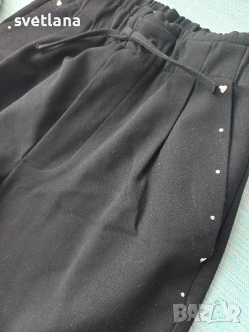 ZARA Детски черен панталон, снимка 2 - Детски панталони и дънки - 54069504