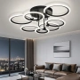 LED полилей за таван с кръгови пръстени, димиране 10–100% и дистанционно, 3000–6500K, 80 см, снимка 7