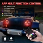 7 inch 7 инчa RGB LED Диодни фарове джип Jeep Wrangler JK LJ Lada Niva Golf 2 Cherokee Angel Eye, снимка 1