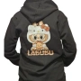 Унисекс Дамски Мъжки нов аниме суичър в черно с качулка Лабубу Black Anime Hoodie Labubu, снимка 1
