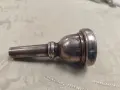 Vintage B&S 7/1 Baritone / Tenorhorn Mouthpiece – Made in GDR – Original German Silver-Plated, снимка 4