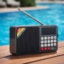 Соларно портативно радио JOC H6108REC-S с Bluetooth, FM радио и MP3 плеър, снимка 5