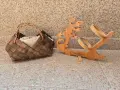 ПЛЕТЕНА КОШНИЧКА ОТ ТРЪСТИКА  И СТОЙКА ЗА ВИНО, снимка 6