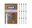 Комплект резервни глави за четка за зъби Oral-B PRO Sensitive Clean 12 броя бели, снимка 1