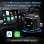 Нов Wireless CarPlay Android Auto адаптер за iPhone iOS 10+ USB-C кола телефон връзка, снимка 4