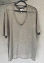 Макси ленена тениска H&M XXL с V-образно деколте, снимка 4