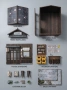 Дървен DIY миниатюрен макет „Японска идзакая“ с LED осветление , снимка 3