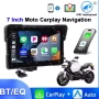 7" Навигация за Мотоциклет Мултимедия за мотор CarPlay Android Auto Водоустойчива IP67 Дисплей мото, снимка 1