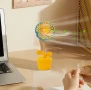 Нов преносим вентилатор Мини ръчен вентилатор с USB акумулаторна батерия, 2-скоростен настолен венти, снимка 2