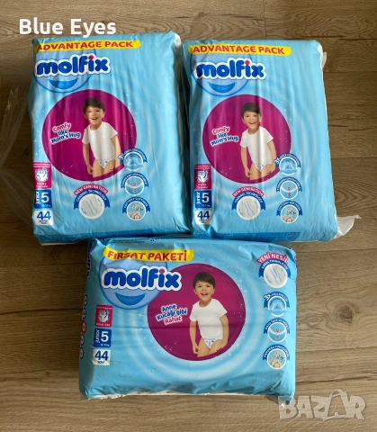 Пелени гащички Molfix Pants 5 Junior, Размер 5, 12-17 кг., 44 броя, снимка 2 - Детско бельо и бански  - 54957708