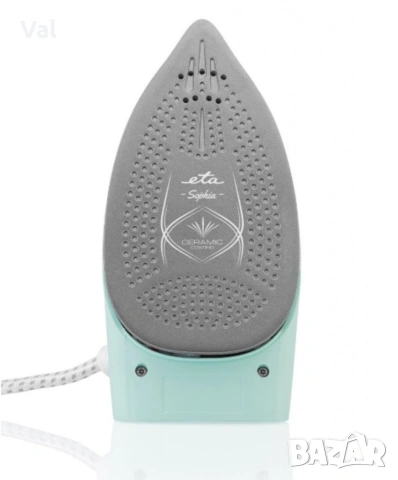 Туристическа ютия Voltz, 1500W Max, Керамична плоча, Паров удар, Сгъваема дръжка, Бял/зелен, снимка 7 - Ютии - 54479355