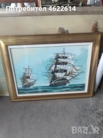 КАРТИНА МАСЛЕНИ БОИ ВЪРХУ ПЛАТНО АВТОРСКА МОРСКИ ПЕЙЗАЖ 