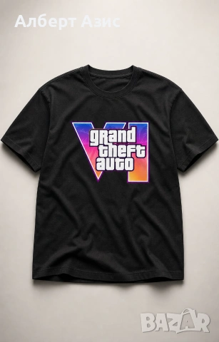 Premium GTA VI graphic тениска - черна/бяла, снимка 2 - Тениски - 55162376