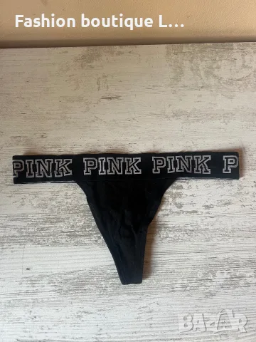 2.5 евро PINK дамски памучни прашки с ластик в черен цвят S размер