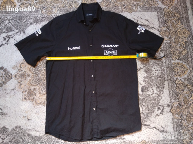 Hummel Giant Alpecin мъжка риза с къс ръкав размер L, снимка 2 - Ризи - 55224552