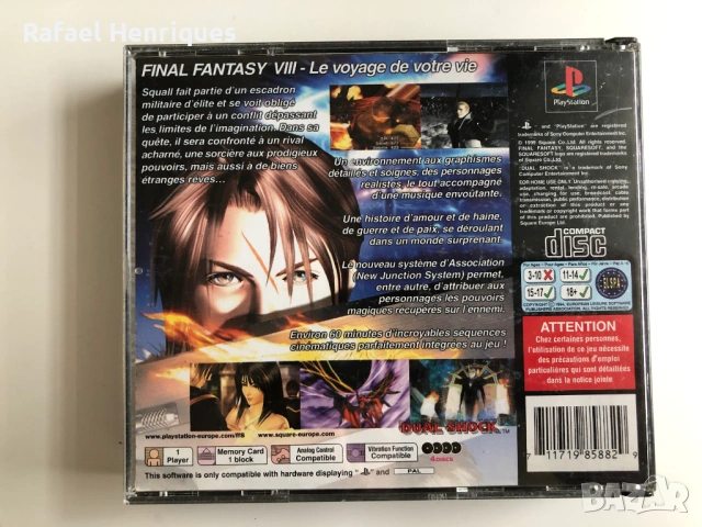 Sony Playstation - Final Fantasy VIII френска версия, снимка 2 - Игри за PlayStation - 54206664