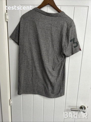 Мъжка тениска Superdry – размер XL, сива – добро състояние, снимка 4 - Тениски - 53956265