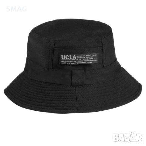 Мъжка bucket шапка черна памучна с емблема UCLA_1235999, снимка 2 - Шапки - 54923651