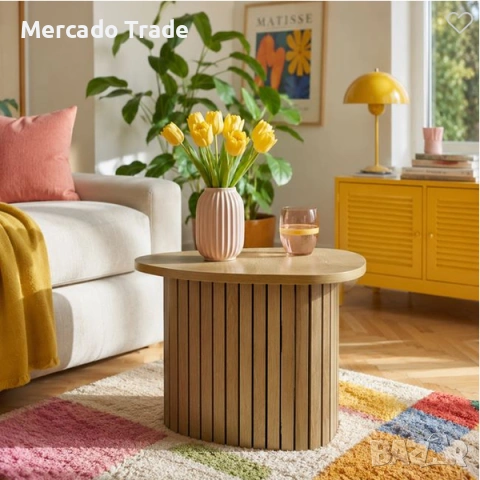 Декоративна помощна триъгълна масичка Mercado Trade, MDF, Кафяв