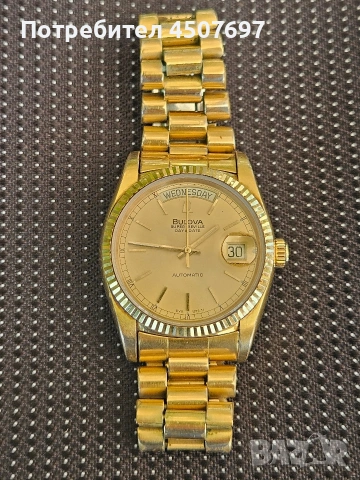 Мъжки часовник Bulova Day Date Automatic 36 мм, 1980г., снимка 2 - Мъжки - 55075658