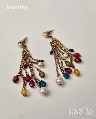 Ефектни каскадни обеци в стил boho / ethnic revival, донесени от САЩ., снимка 2 - Обеци - 55167677