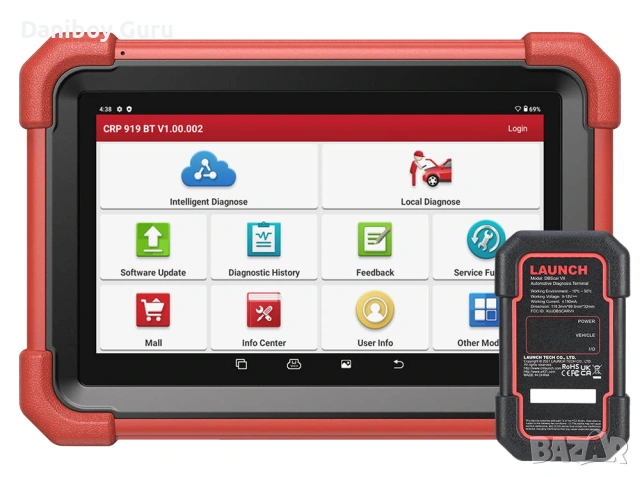 Launch X431 Диагностика на автомобил CRP 919X BT OBD2 , снимка 10 - Аксесоари и консумативи - 55093272
