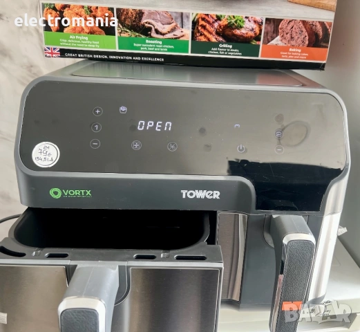 ЧИСТО НОВ!!! фритюрник с горещ въздух Vortx Tower T17099 8,5л , снимка 8 - Фритюрници - 54377934