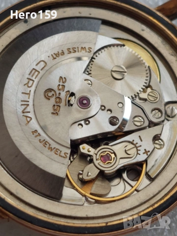 Два броя мъжки часовници;Certina automatic 27 jewels,и BASIS sport стоп секунди хронометър 1940год., снимка 16 - Мъжки - 54810116