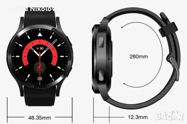 Спортен смарт часовник Watch F8,пълен сензорен екран,спорт,фитнес, силикон Bluetooth, снимка 3 - Смарт гривни - 55324265