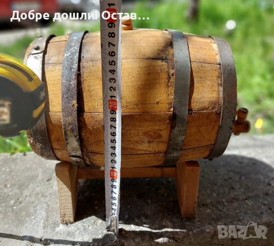 БУРЕТА със стойки: дървено буре с обръчи и стойка бъкел буренце бъчва бъчвичка, снимка 17 - Други - 31488451