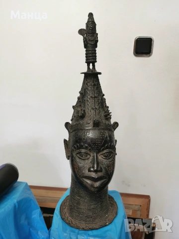 Автентична Африканска статуетка от Дахомей, снимка 2 - Антикварни и старинни предмети - 54312632