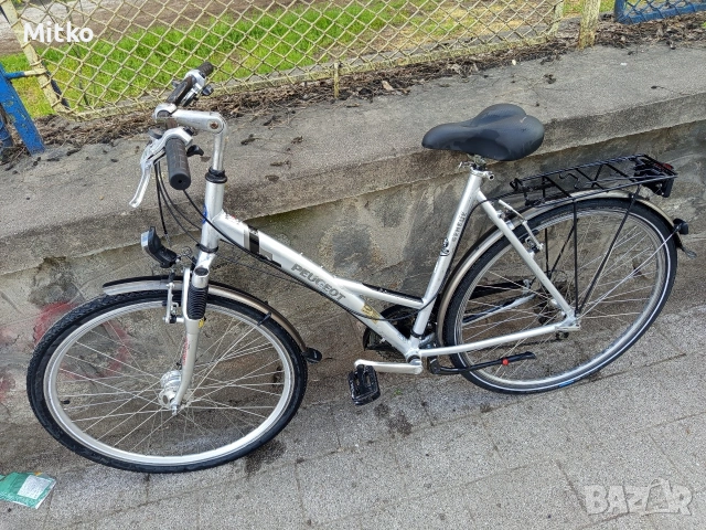 28 цола алуминиев велосипед Пежо с 21 скорости усилени капли амортисьори предни като нов , снимка 13 - Велосипеди - 53987447