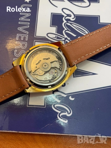 Мъжки Seiko 5 автоматик позлатен , снимка 6 - Мъжки - 54206062