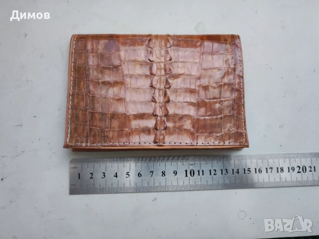Крокодилска кожа Портфейл портмоне Естествена кожа, снимка 2 - Други ценни предмети - 54075304