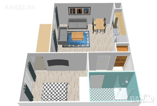 Двустаен апартамент, кв. Беломорски, снимка 4 - Апартаменти - 54688295
