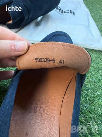 Италиански луксозни мокасини - мъжки 41 номер Roberto Lucci Milano - Handmade, снимка 4 - Мокасини - 54239187