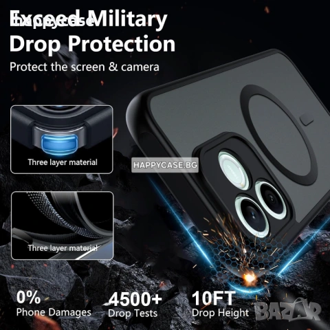 Honor 600 Pro / 600 / 600 Lite / FROSTED MAGSAFE Матов кейс гръб калъф, снимка 13 - Калъфи, кейсове - 54559426