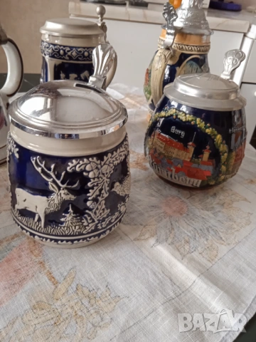  Колекция 6 бр.керамични халби, Подарък кофа за лед!, снимка 3 - Картини - 47522990