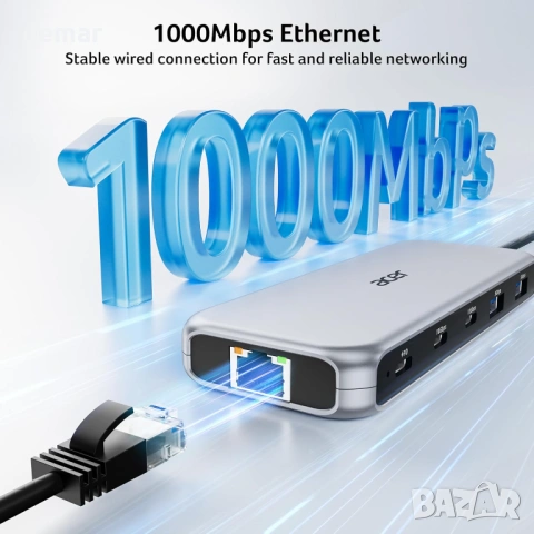Докинг станция Acer 11-в-1, USB-C троен дисплей 1*DP 8K, 2 × HDMI 4K, снимка 7 - Кабели и адаптери - 54217797